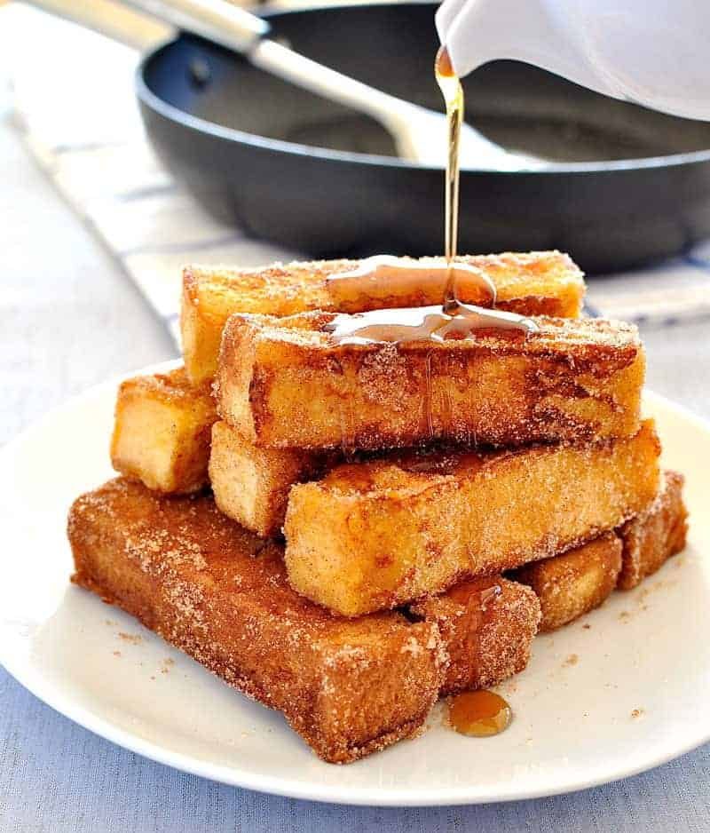 French Toast Sticks - French toast you can eat with your fingers, tastes like cinnamon doughnuts and is on the table in 15 minutes! recipetineats.com
