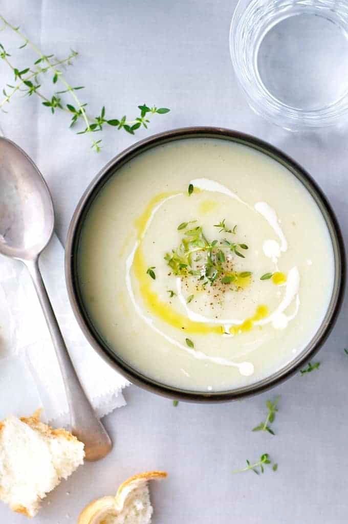 Creamy Cauliflower Soup - just 190 calories for a BIG bowl, effortless to make and soooo creamy! recipetineats.com