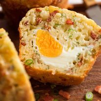 Breakfast Muffin with whole egg inside
