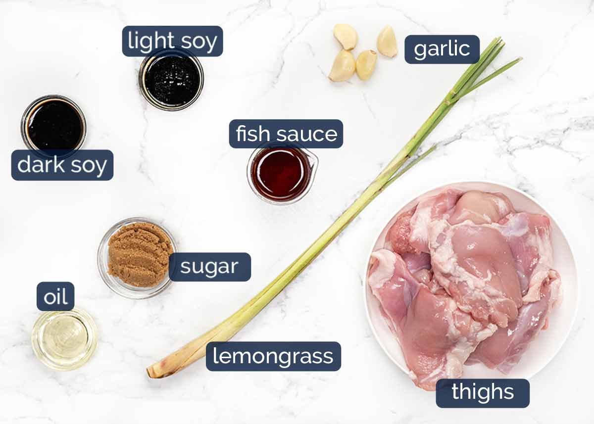Thai Chicken - Gai Yang ingredients