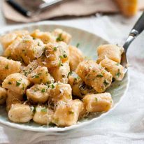 30 Minute Homemade Ricotta Gnocchi - made from scratch in 30 minutes! So easy to make, and no special equipment required. Serve with a tomato sauce or browned butter - your choice!