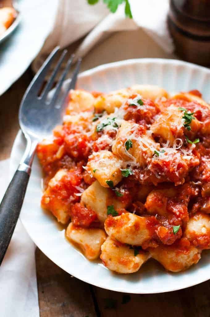 30 Minute Homemade Ricotta Gnocchi - made from scratch in 30 minutes! So easy to make, and no special equipment required. Serve with a tomato sauce or browned butter - your choice!