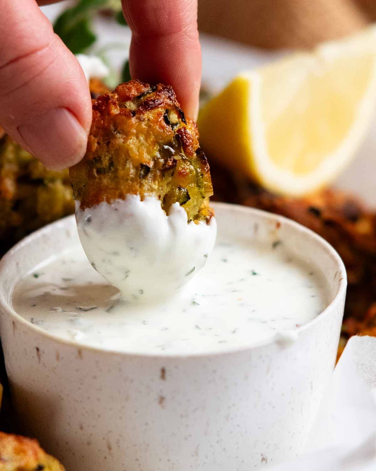 Greek Zucchini Tots - Mini Fritters