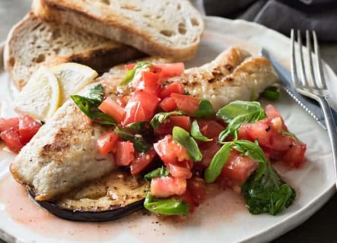 Italian Fish with Spicy Salsa - Fresh, full of flavour and fast to make, it's Italy on a plate!