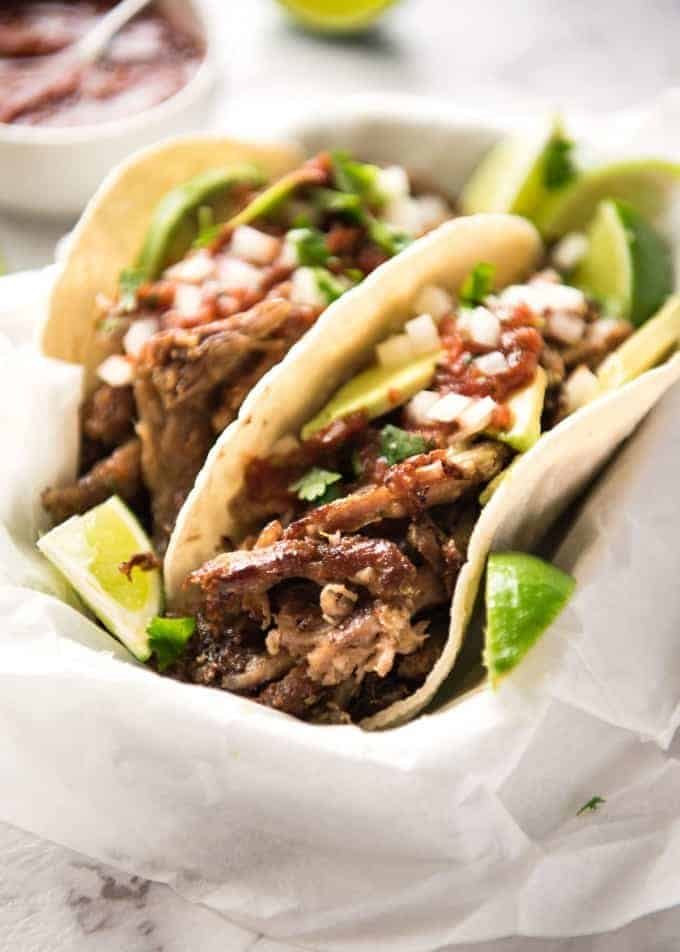Mexican Pulled Pork Tacos - the juiciest, easiest, most flavoursome Pork Carnitas you will ever make! recipetineats.com