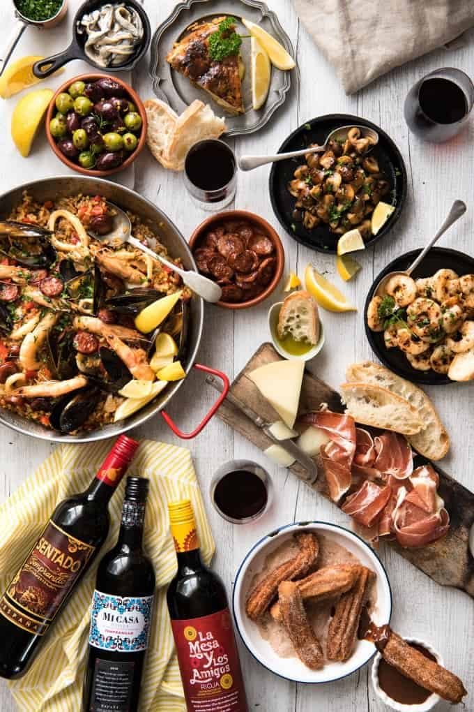 Spanish Feast - A multi course feast, easy Spanish dinner menu to make in your own home! www.recipetineats.com
