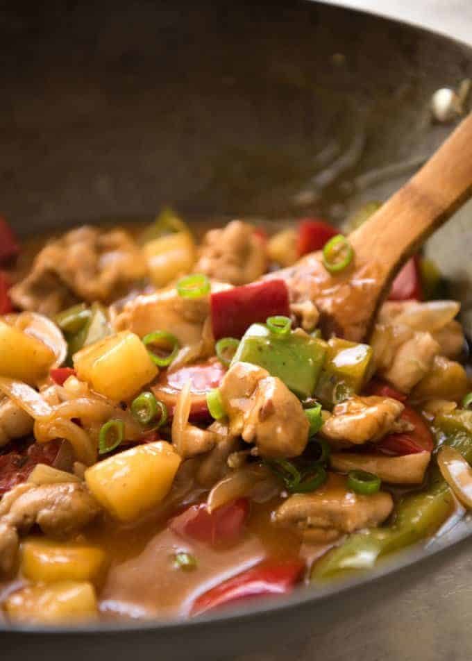 Bright and colourful, this Sweet and Sour Chicken Stir Fry is made with a sauce that rivals the best Chinese restaurants! recipetineats.com