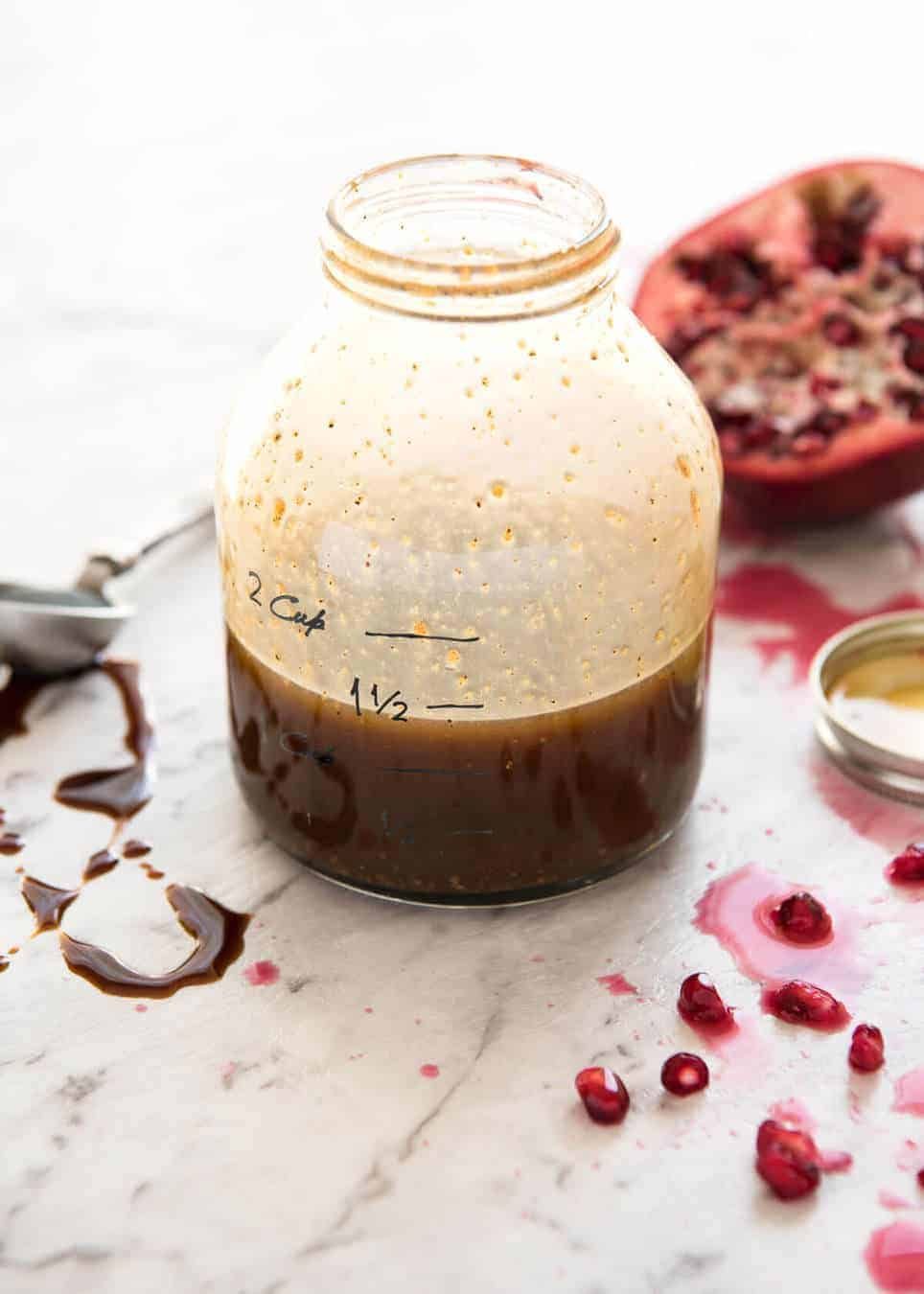 Pomegranate Molasses Dressing - An exotic sounding yet simple to make Middle Eastern dressing, fantastic with roasted vegetables. www.recipetineats.com