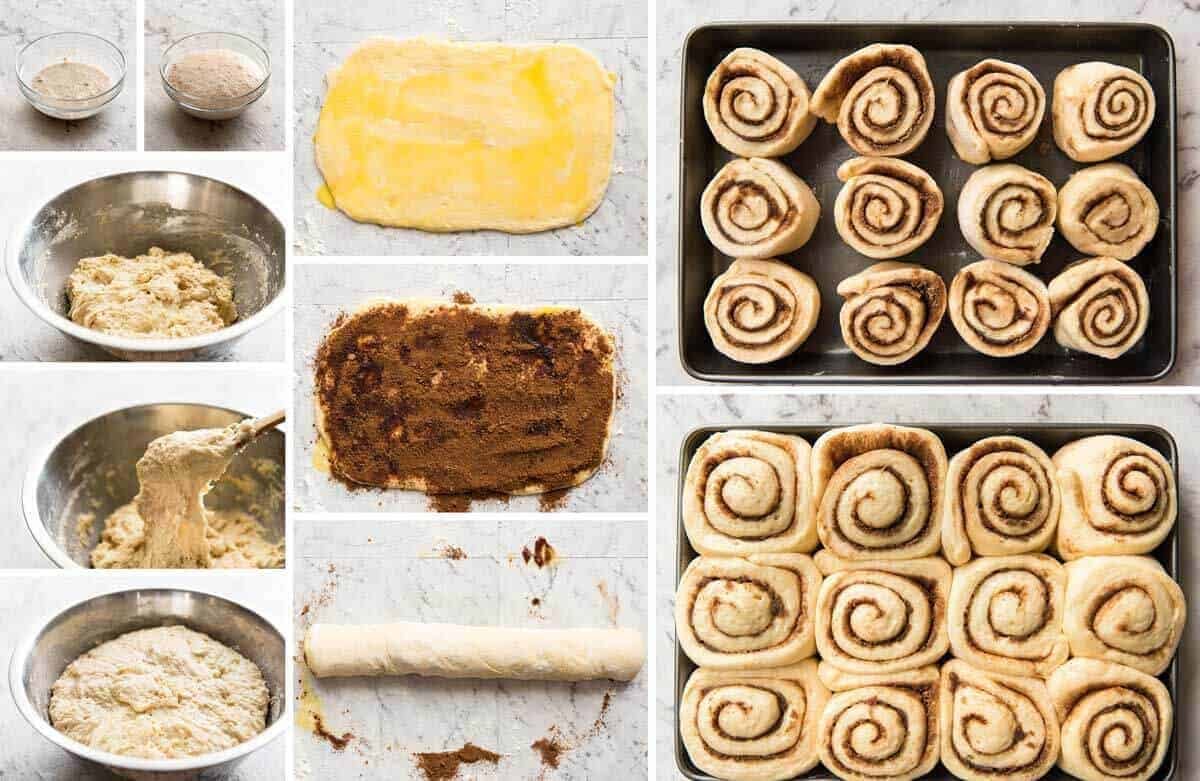 Magic No Knead Cinnamon Rolls - soft and fluffy with a cream cheese glaze! recipetineats.com