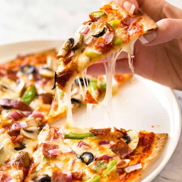 $2 Homemade Frozen Pizzas - quick and easy made using flatbreads, cook from frozen for a terrific Thin & Crispy pizza! recipetineats.com