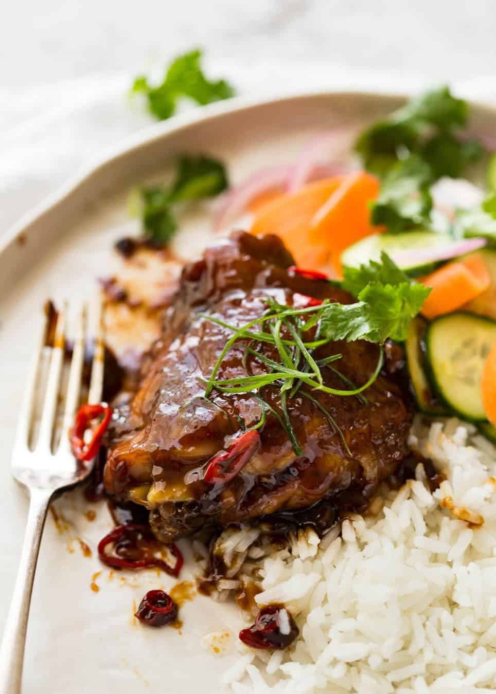 Vietnamese Coconut Caramel Chicken - 7 ingredient magic. The coconut fragrance is heavenly! recipetineats.com