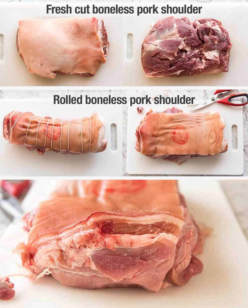 Pork Shoulder Cuts for slow roasted pork with crispy crackling.