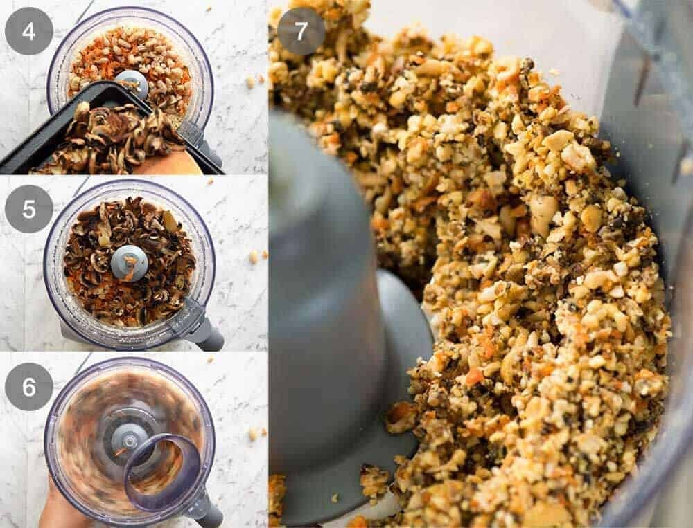 Veggie Burger mixture preparation steps