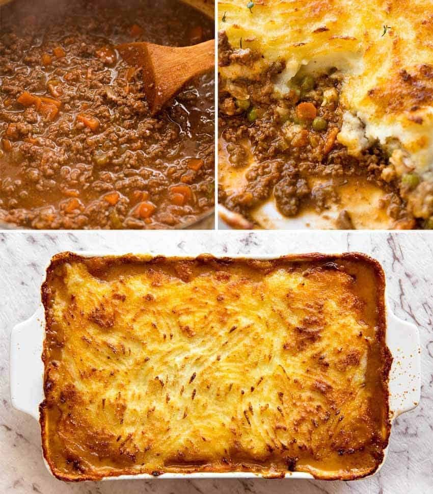 Preparation steps for Shepherd's Pie