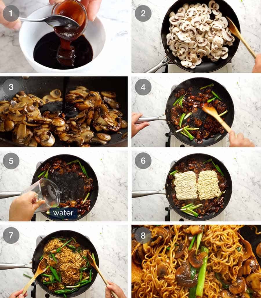 How to make Asian Mushroom Ramen Noodles