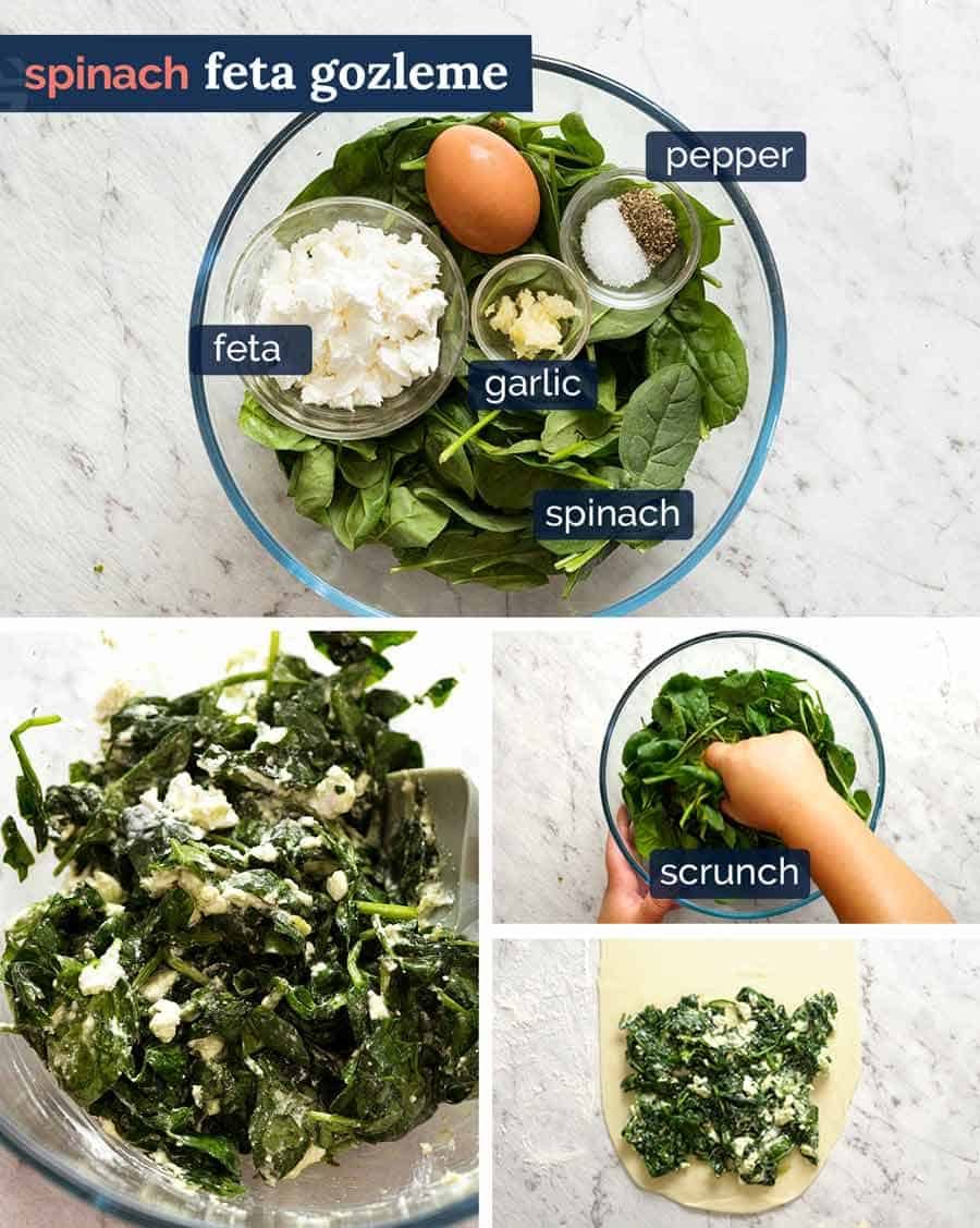 How to make Spinach Feta Gozleme