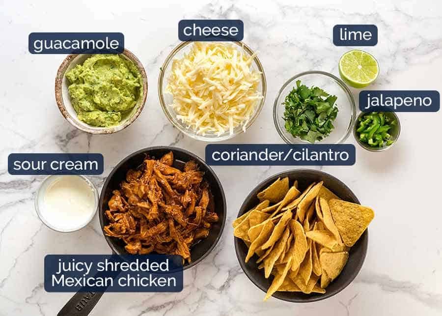 Chicken nachos ingredients