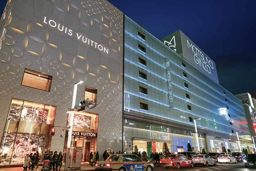 Ginza luxury brand stores