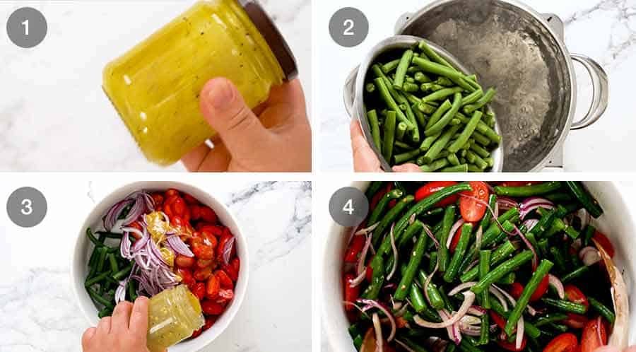 How to make Green Bean Salad with Cherry Tomatoes and Feta