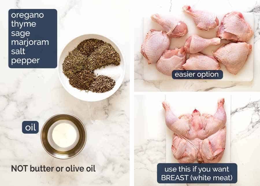 What you need for Herb Baked Chicken