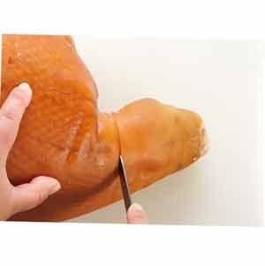 How to remove rind (skin) of ham for Glazed Ham
