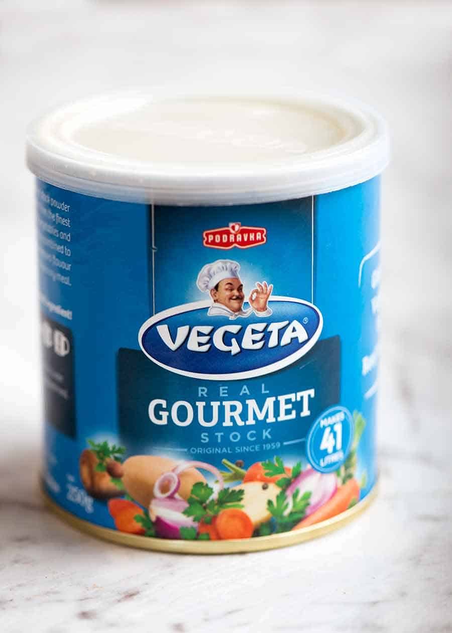 Can of Vegeta stock powder / granulated bouillon