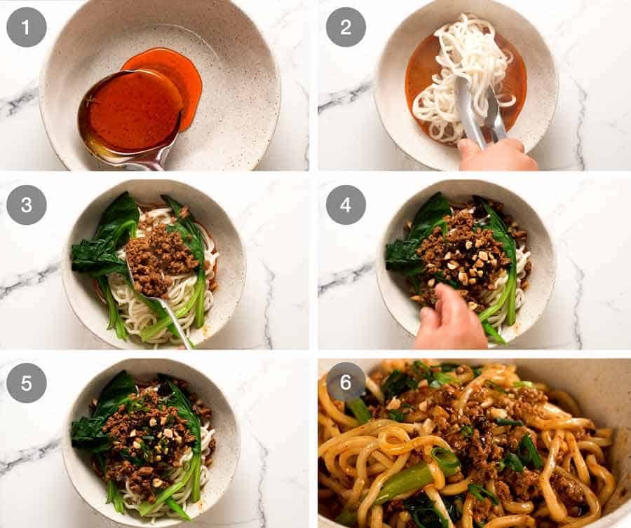 How to assemble Dan Dan Noodles