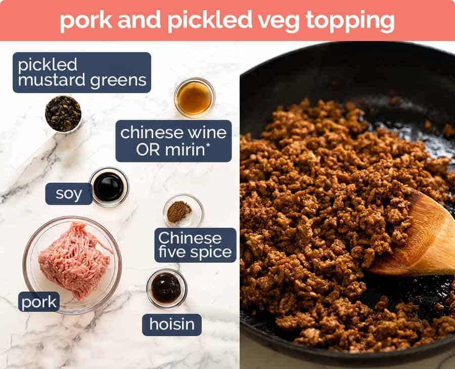 Pork topping for Dan Dan Noodles