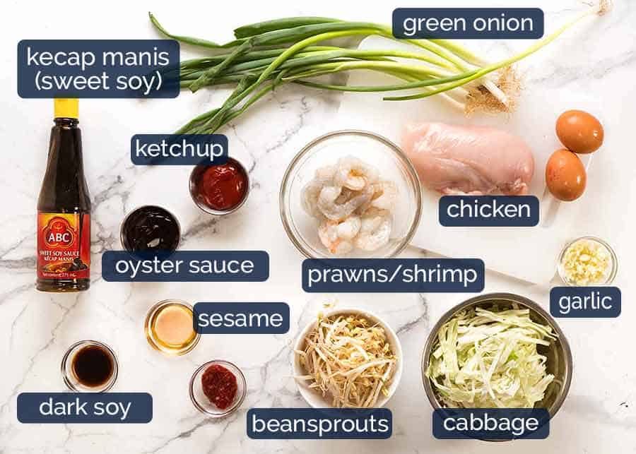 Ingredients in Mie Goreng