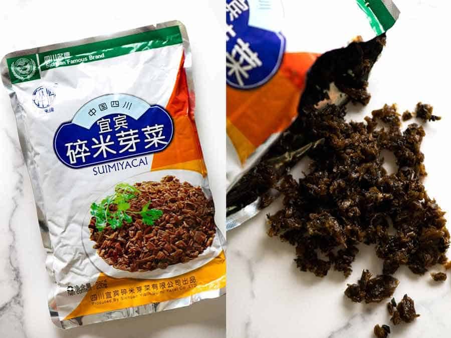 Sui Mi Ya Cai pickled mustard greens for Dan Dan Noodles