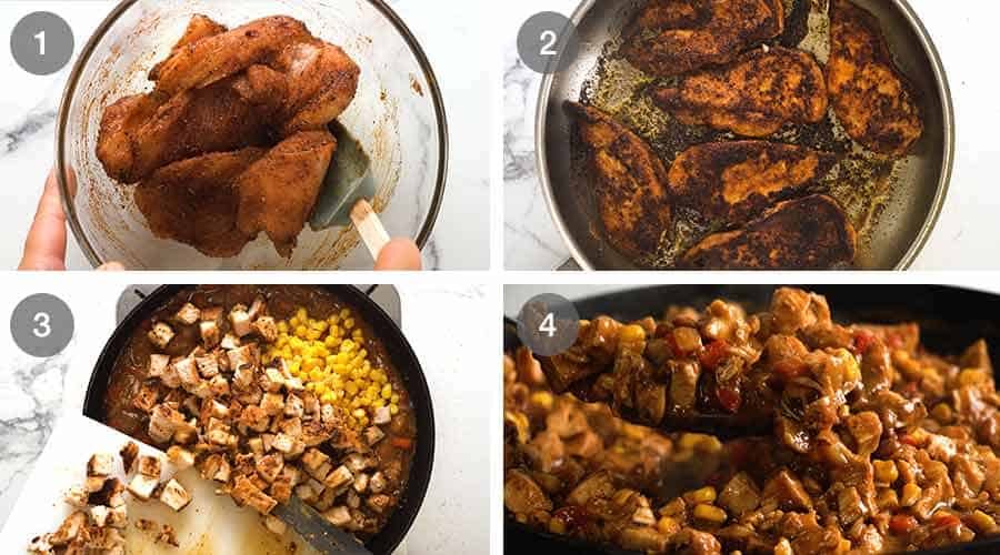 How to make filling for Chicken Enchiladas