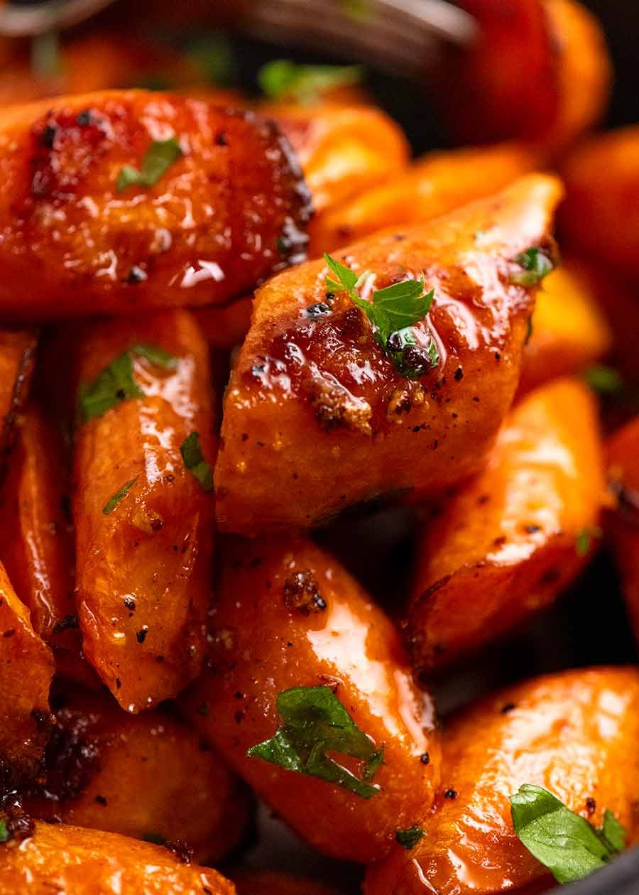 Close up of Roasted Carrots