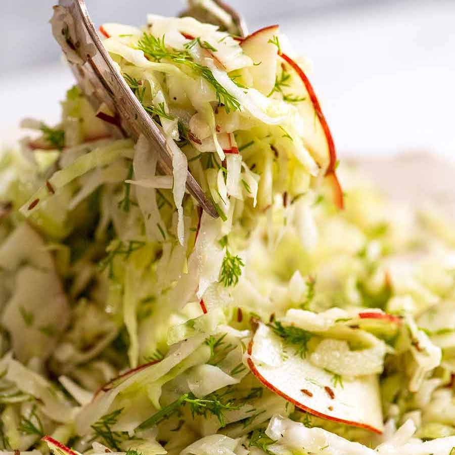 No Mayo Coleslaw (Apple Slaw)