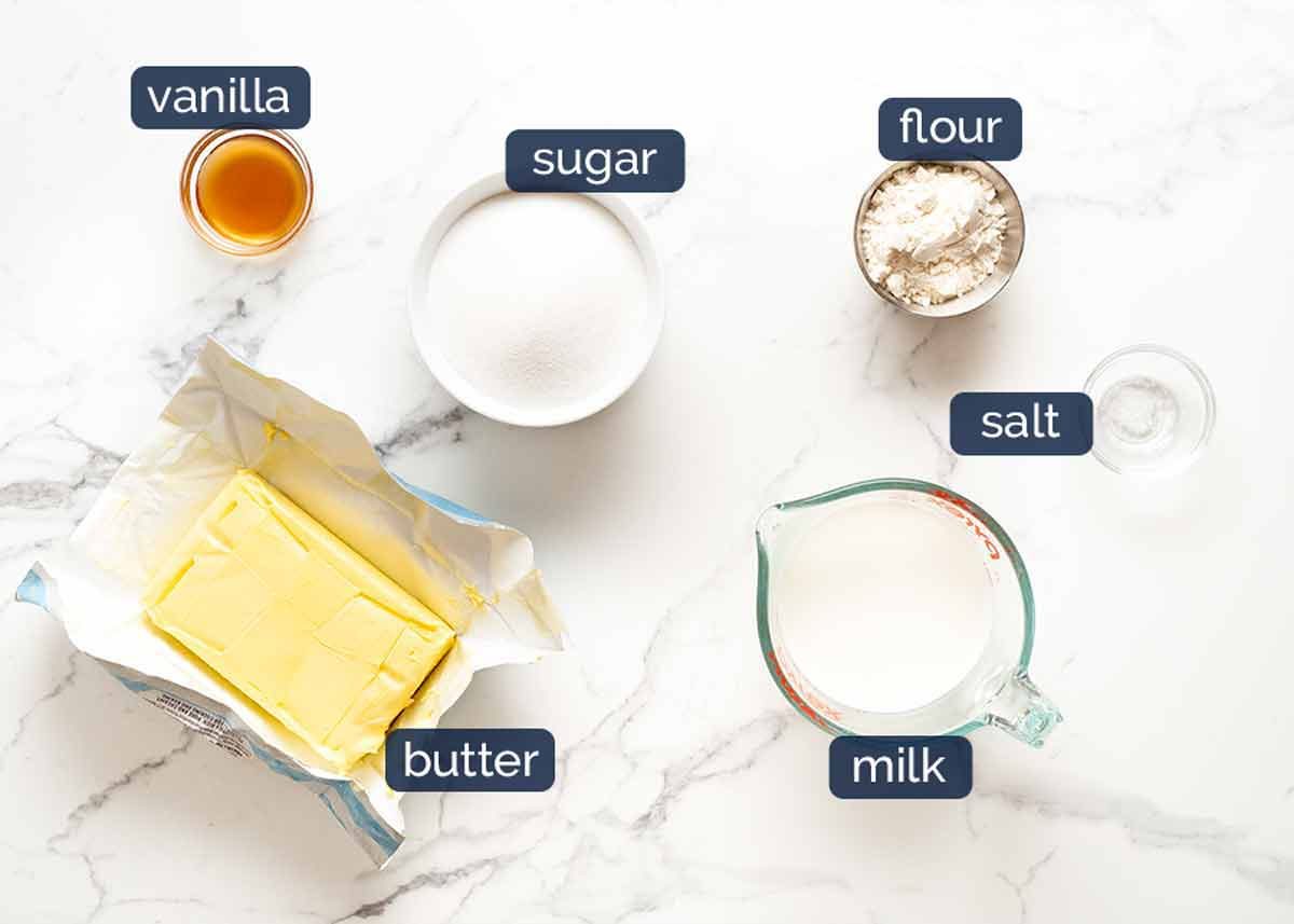 Ingredients in Fluffy Vanilla Frosting - Ermine Frosting