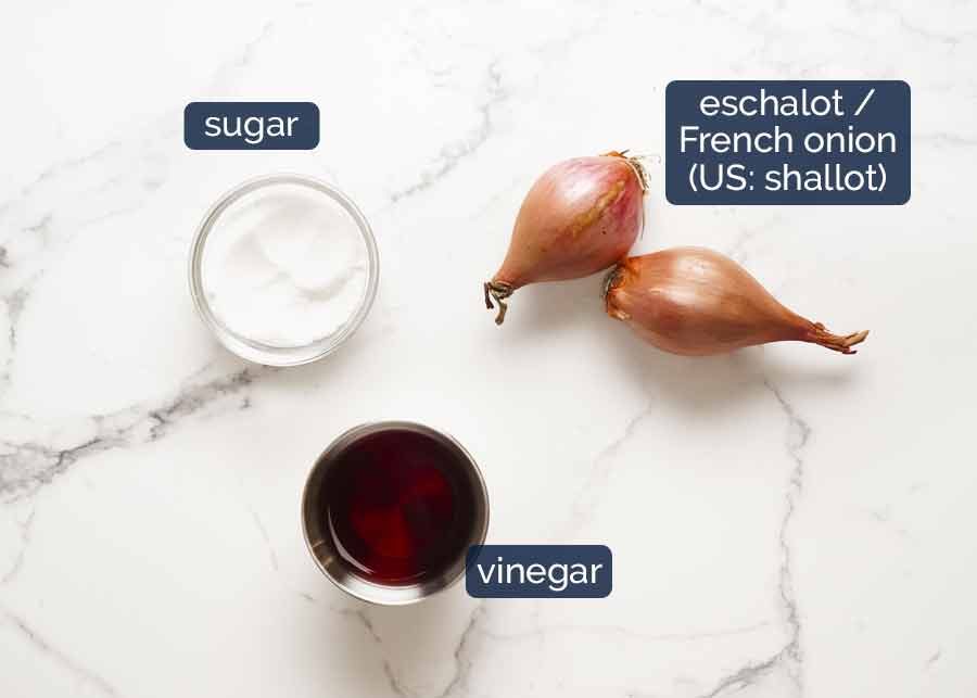 Pickled Eschalots for French Bistro Salad