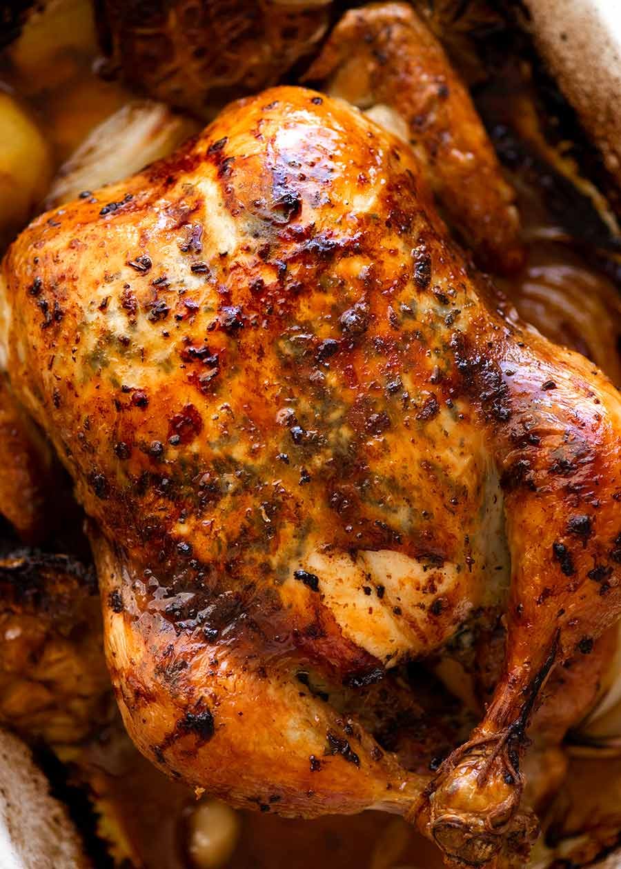 Roast Chicken with Herb & Garlic Butter