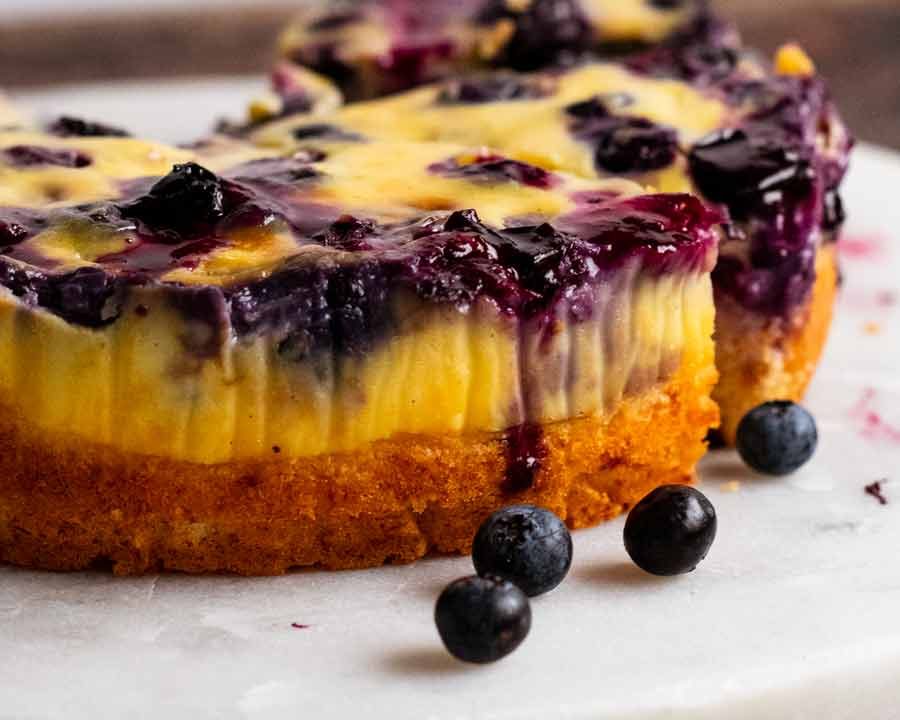 Side of Blueberry Custard Cake