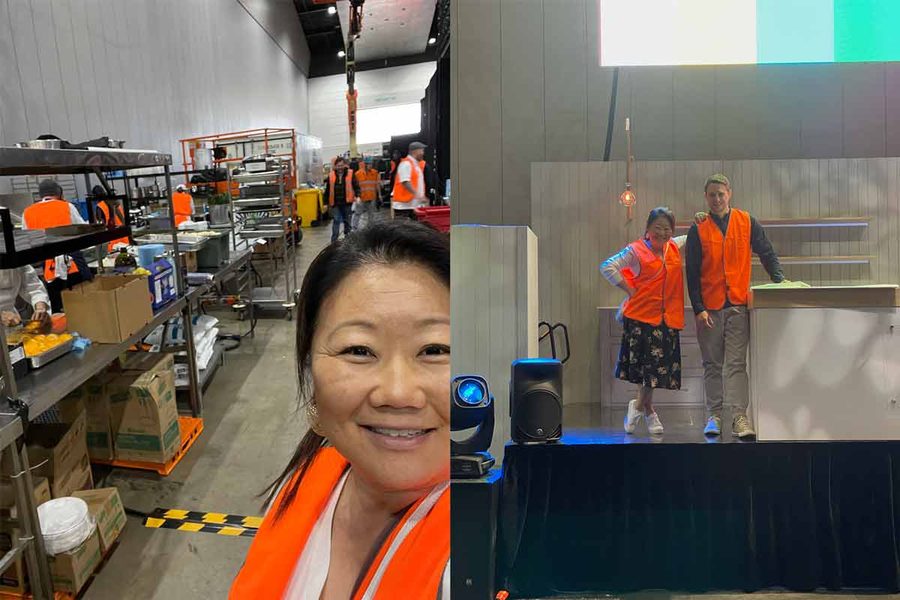 Good Food and Wine Show prep - Nagi and JB