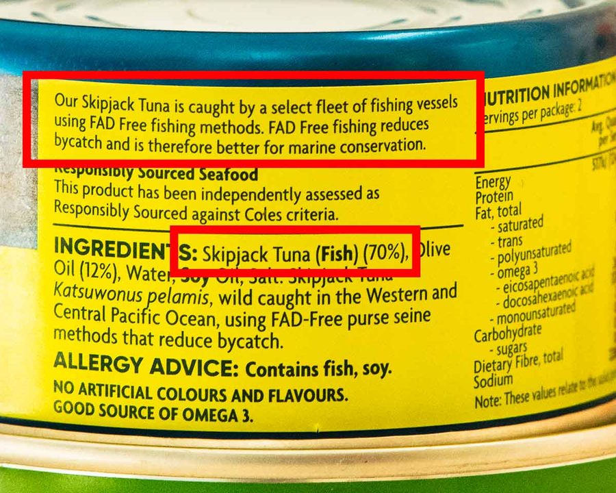 FAD free canned skipjack tuna