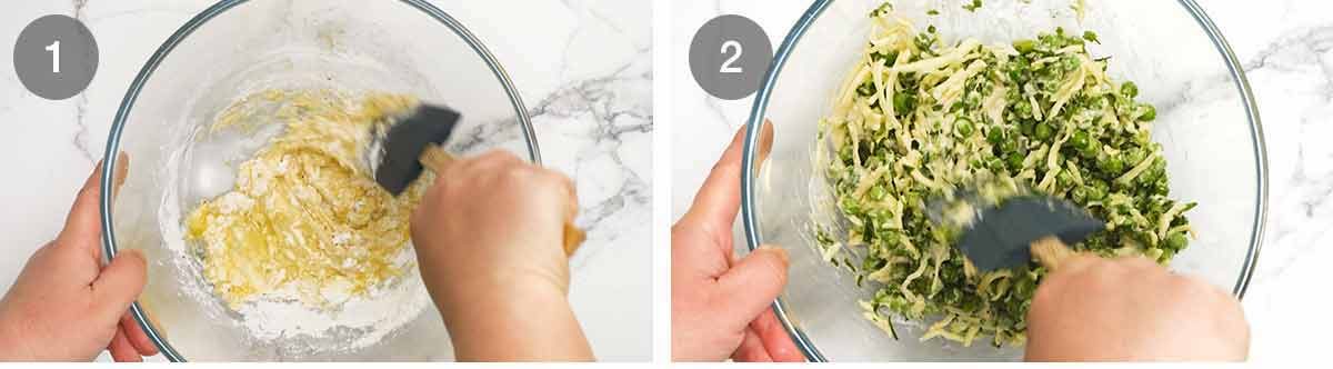 How to make Crispy pea fritters