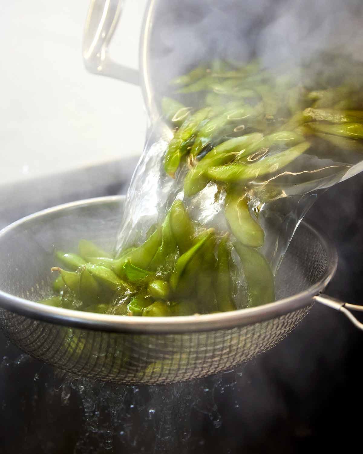 Cooking edamame