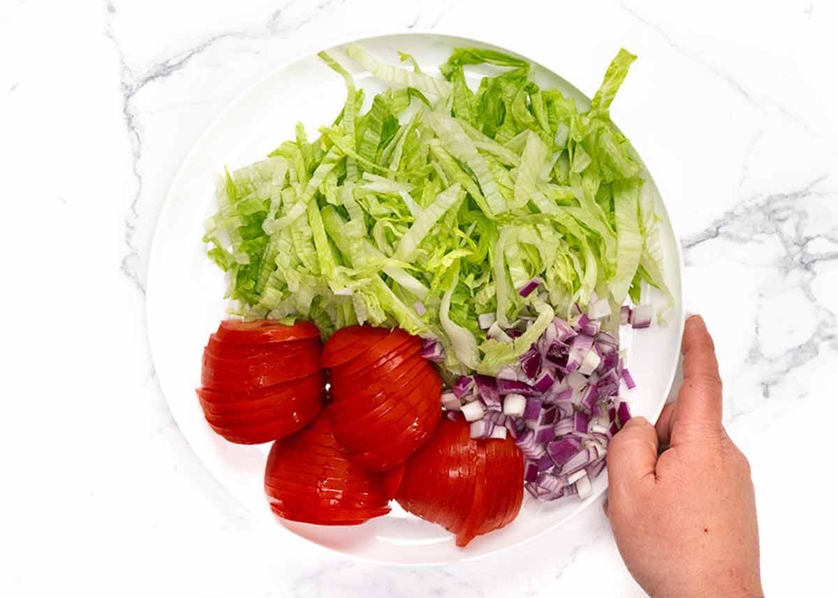 Greek lamb kofta kebabs vegetables