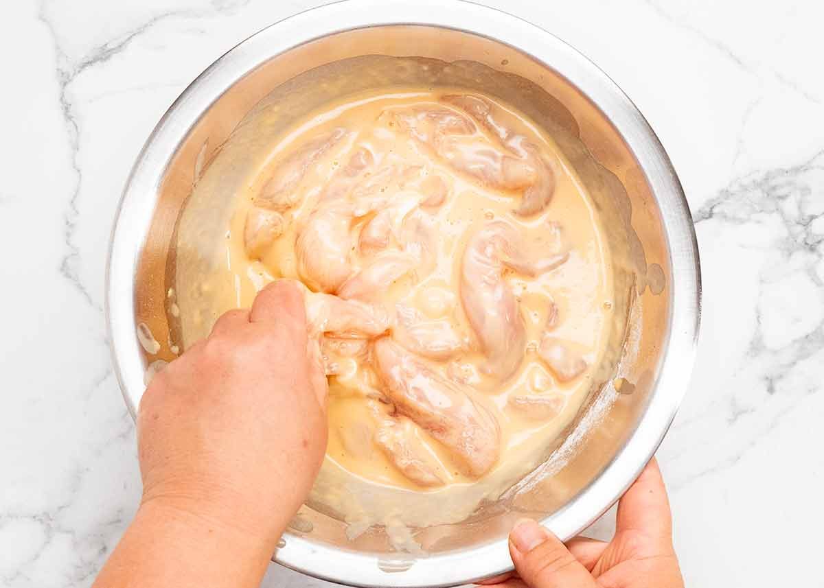 How to make Crunchy chicken taco fingers