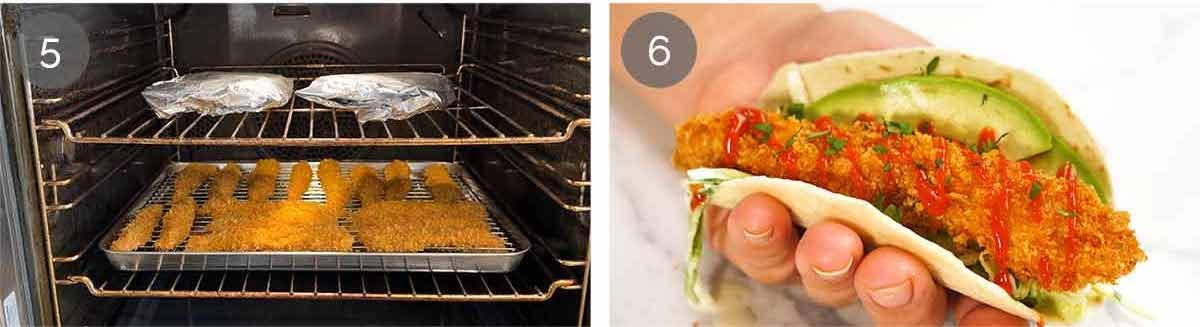 How to make Crunchy chicken taco fingers