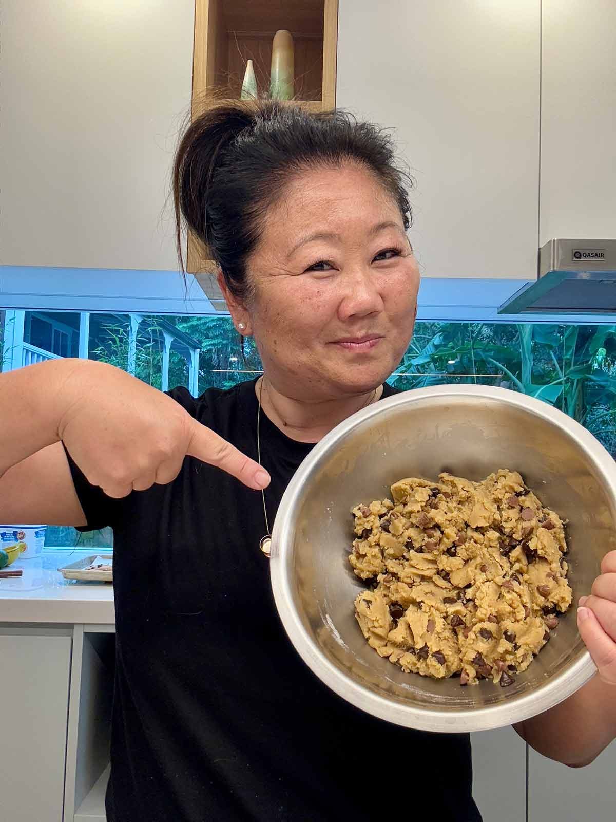 Chocolate chip cookie testing Nagi