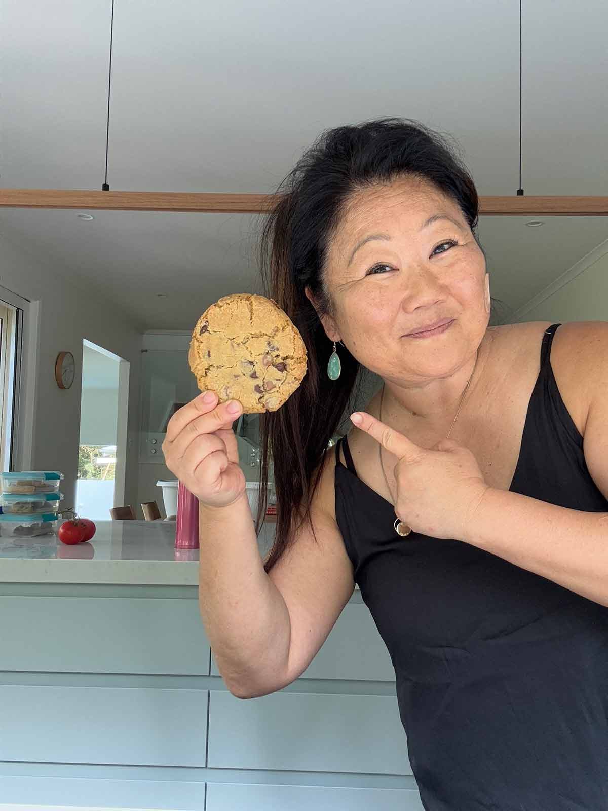 Chocolate chip cookie testing Nagi