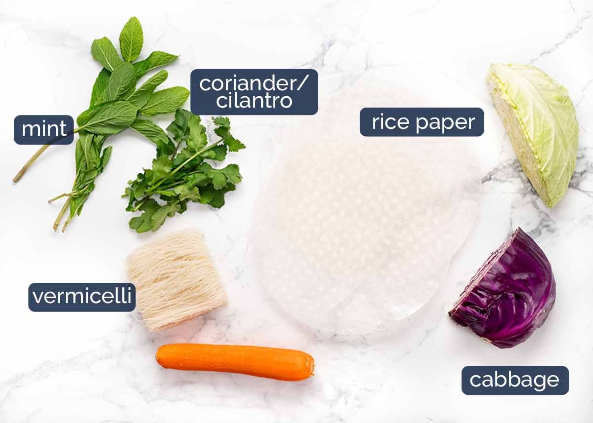 Lemongrass Chicken Rice Paper Rolls