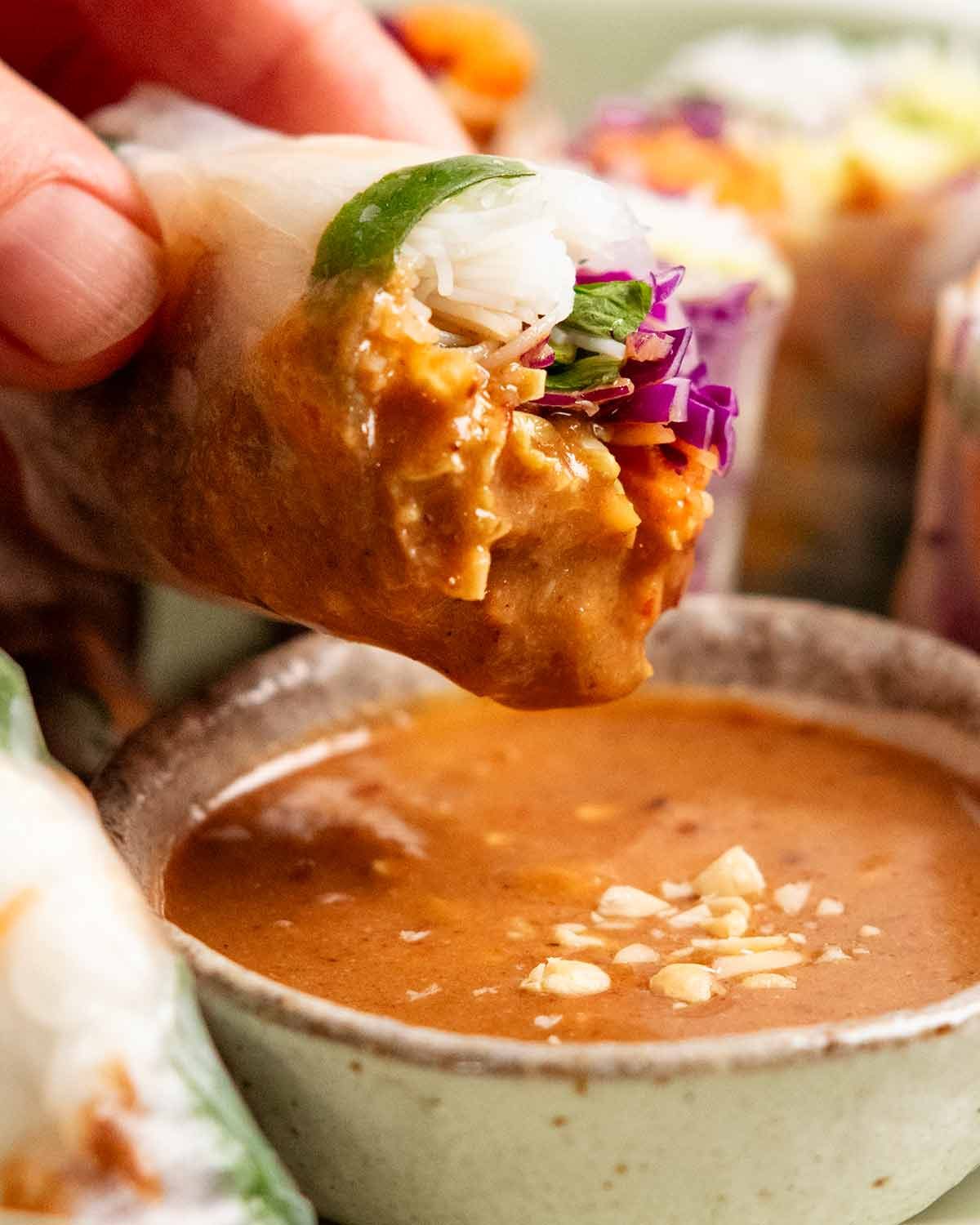 Lemongrass Chicken Rice Paper Rolls