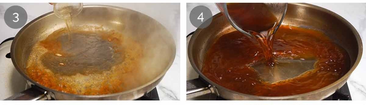 Chicken au poivre step photos