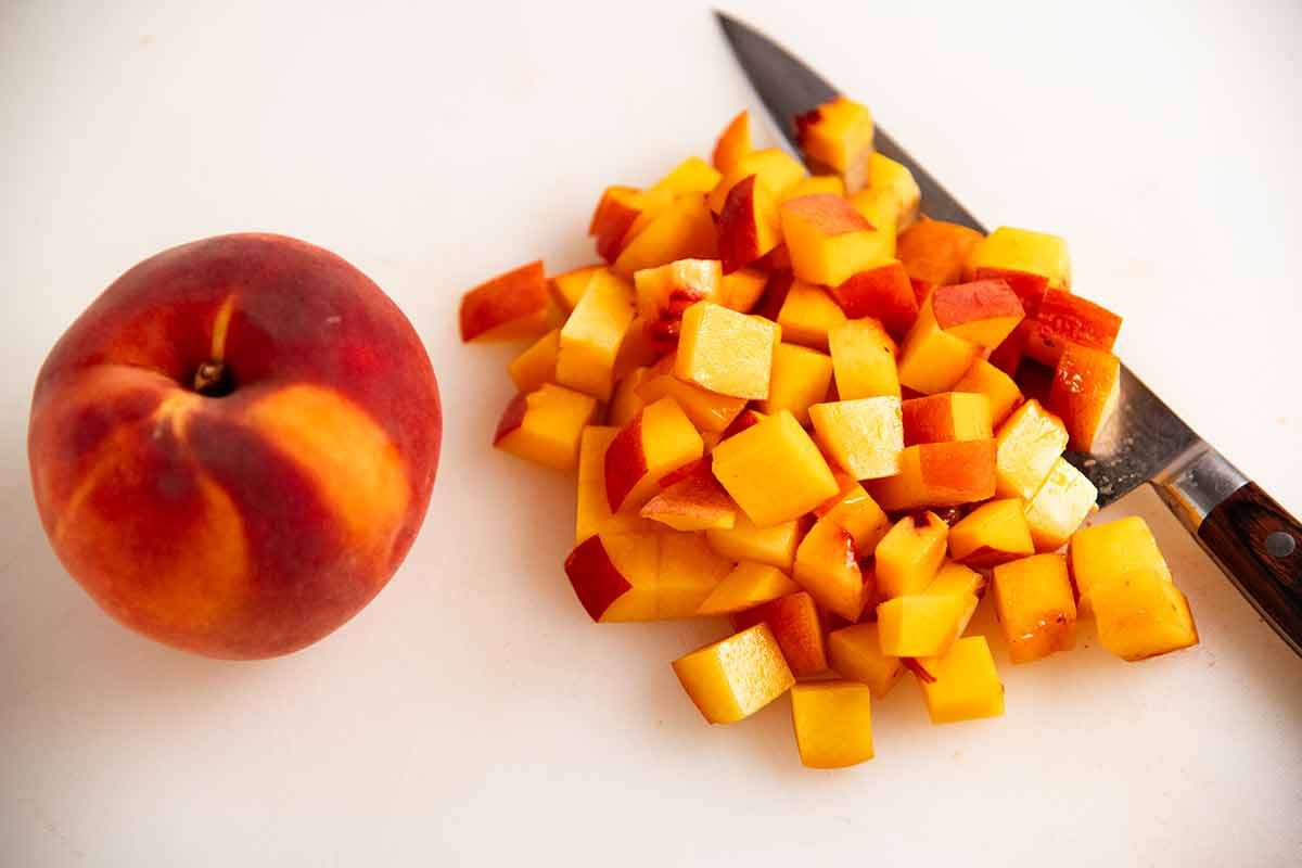 Chopped peaches